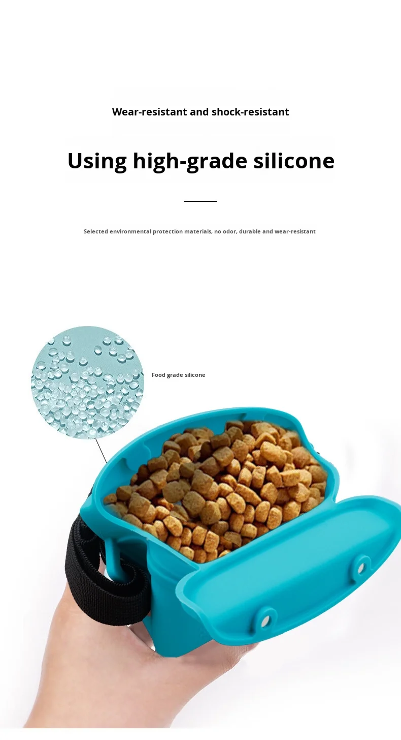 New Outdoor Portable Pet Training Bag Dog Training Waist Belt in Silicone for Dog Training supplier