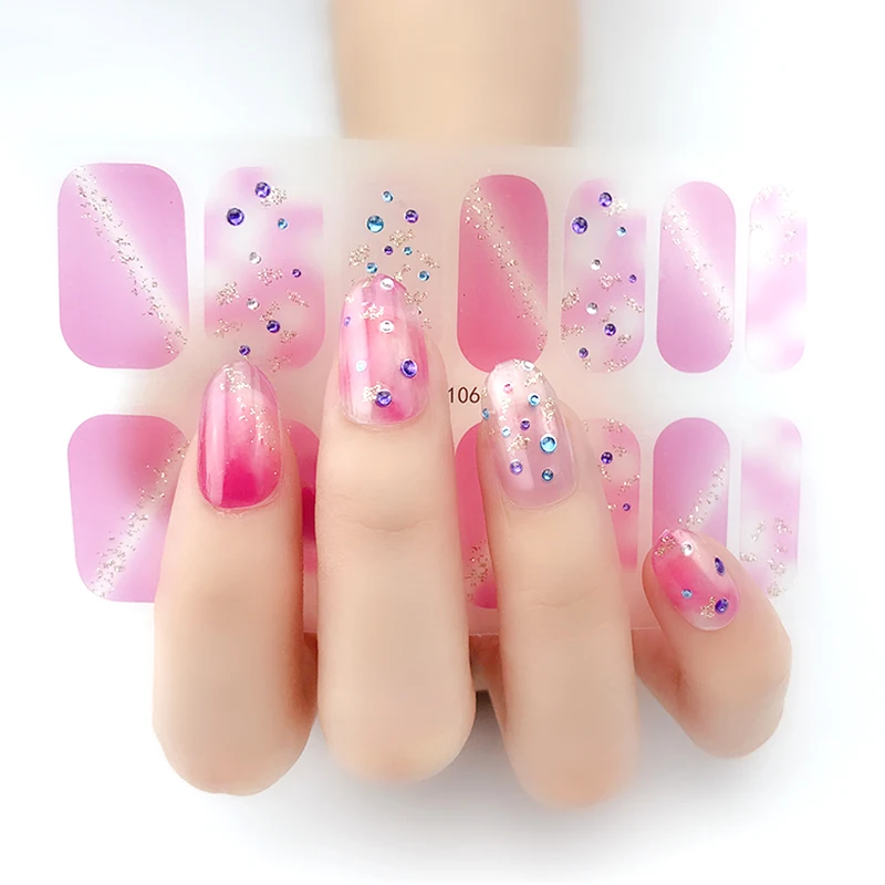 
Beautysticker 2020, высококачественные обертки для ногтей с украшением, 3D клейкие Полные наклейки для ногтей, маникюр 