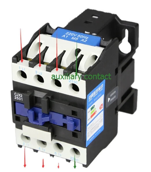 CJX2-1810 DIN Rail Mount AC Contactor 3 Pole One NO 110V Coil 32A 35mm✦Kd 