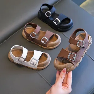 Summer Fashion Children Flat Shoes Anti Slip Baby Sandals Flat Slipper for Toddler Boys and Girls Soft Insole Sandals