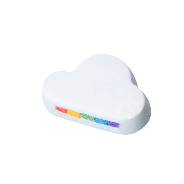 Professional Factory OEM/ODM Custom Gift Set Cartoon Rainbow Shape Handmade Fizzy Bubble Rainbow Cloud Spa Bath Bombs