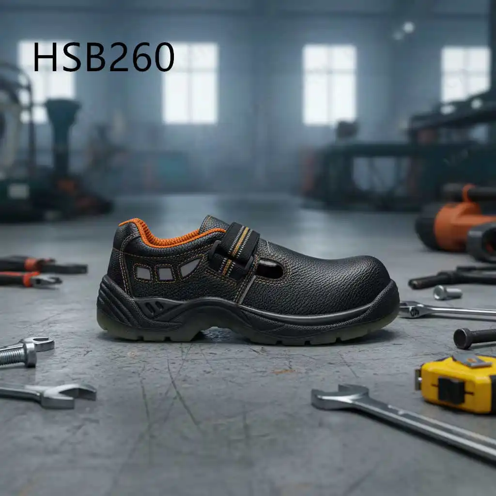 ZYF,Power Plant Ventilation Holes Design Upper Men Work Boots Metallurgy Industry Anti-grease Steel Toe Safety slippers HSB260