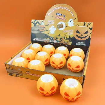 Wholesale Halloween Ghost Squirrel Cup Tpr Toys Monster Squeeze Toy Pumpkin Fidget Toys Squeeze Balls in Promotion