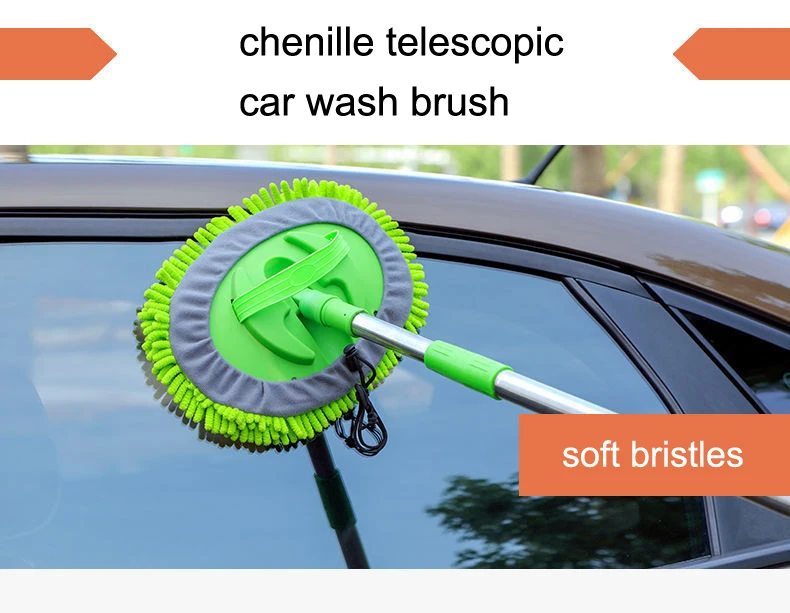 Microfiber Chenille Retractable Head Detachable Telescopic Car Wash ...