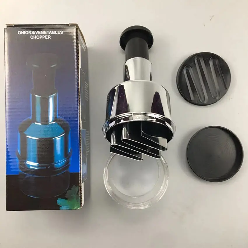 2025新款不锈钢手动食物切碎机手持式蔬菜洋葱压碎机厨房配件