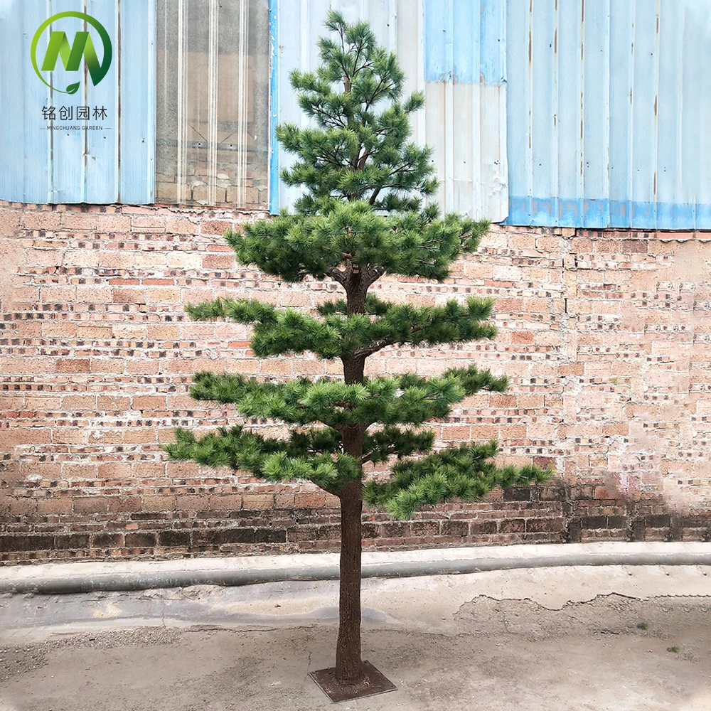 Artifical Pine Tree Evergreen Cedar Tree Tower Type Faux Subfrigid Coniferous Forest Tree for Indoor Outdoor Decoration