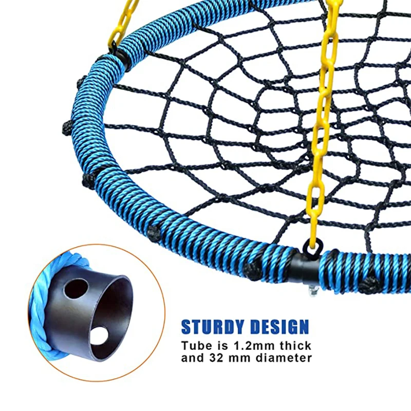 Zoshine Custom Round Disc Saucer Nest Swing Outdoor Tree Hanging Nest Swing Chair for Kids and Adults