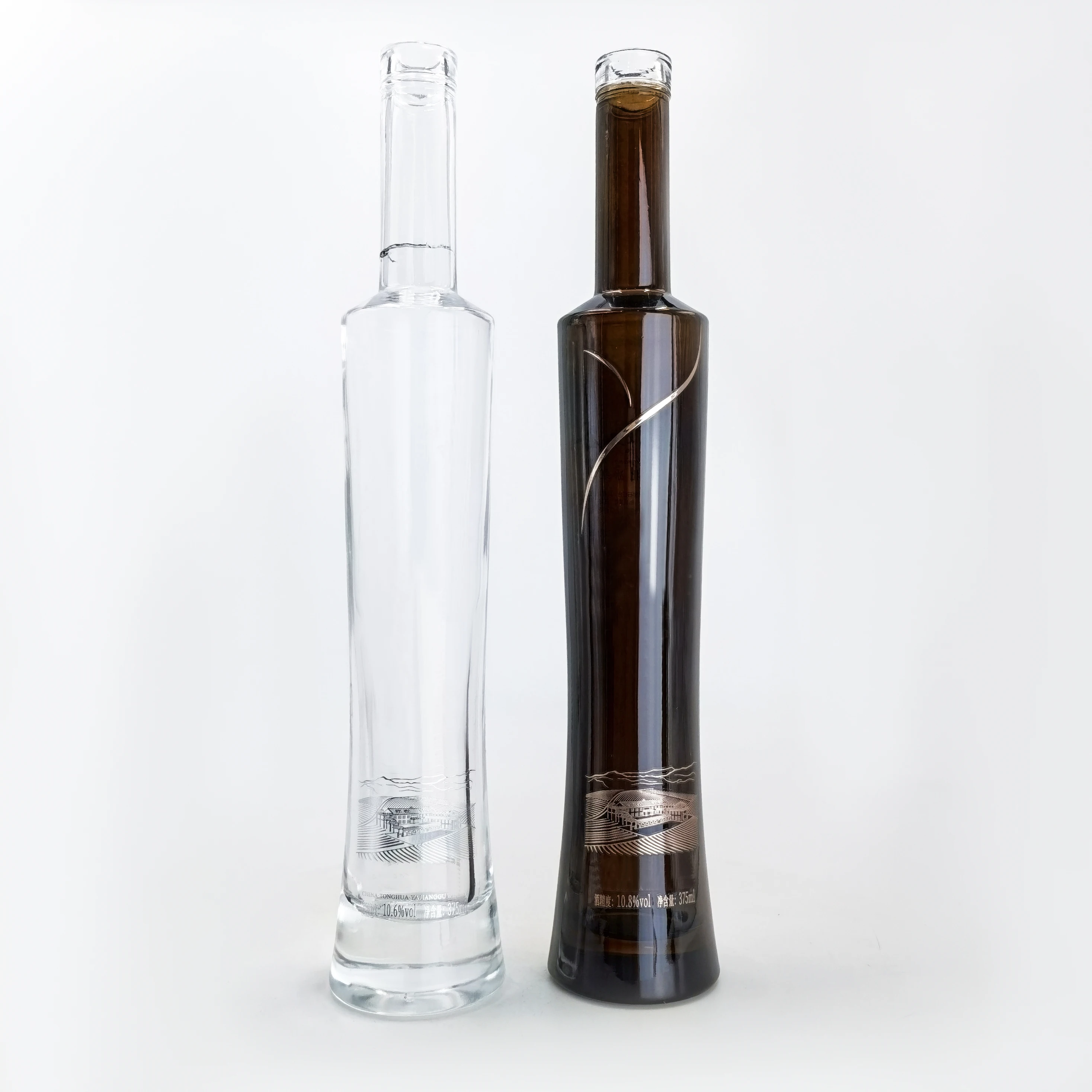 Glass Bottle Manufacturers Black Glass Bottle for Liquor Tequila Whisky Gin Rum 500ml Vodka Glass Bottle