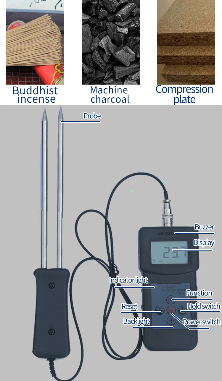 Sawdust Moisture Meter Msw With High Accuracy Wooddust Wood Chips