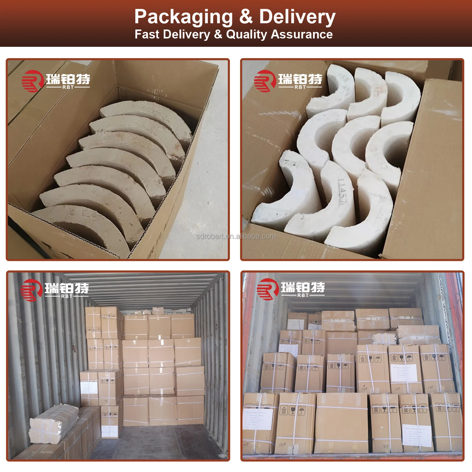 Industrial Thermal Insulation 1050C Calcium Silicate Pipe for Curved Segments