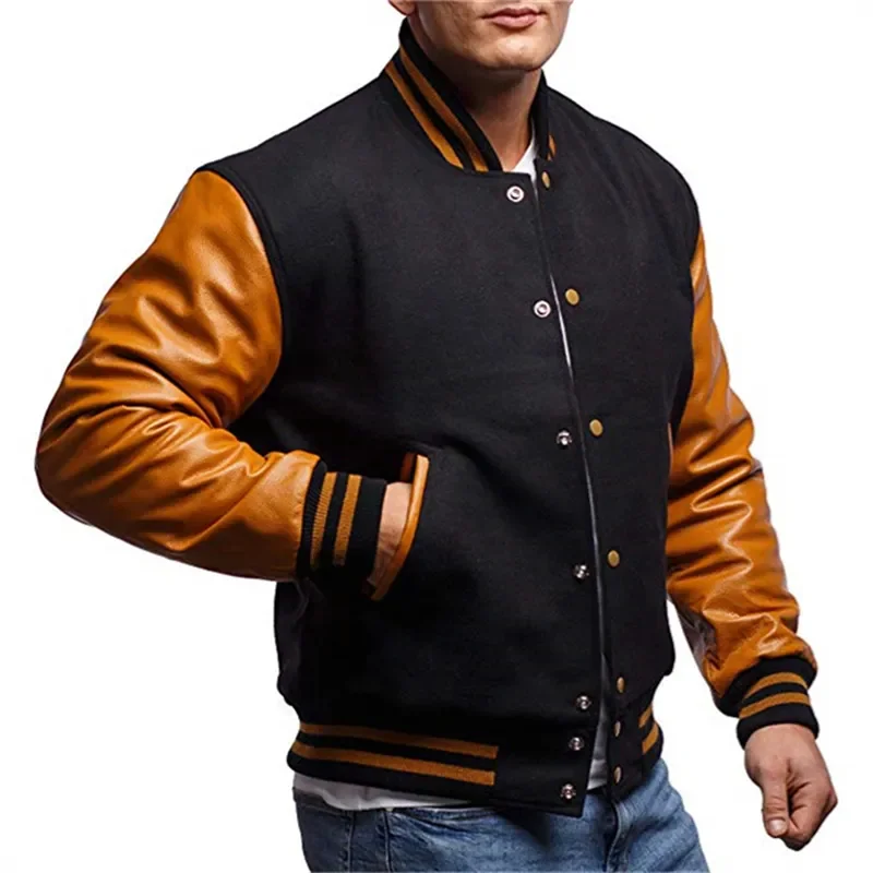 Men's Baseball Jacket Long Sleeve Windbreaker For Men_voghion.com