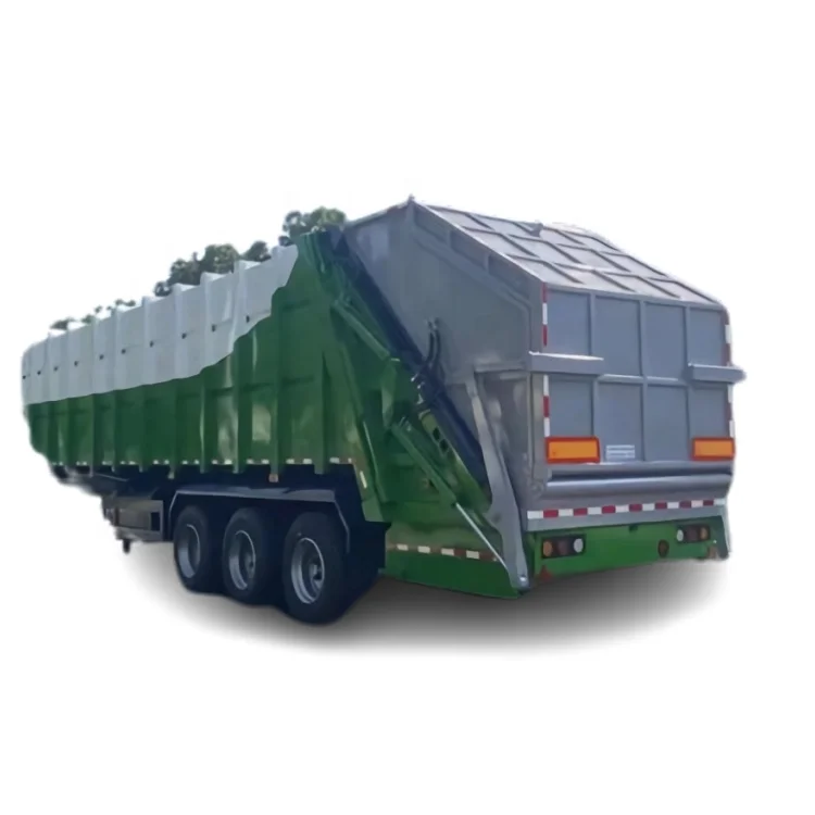 Compression Trailer 3 axles 36m3 loading waste compression garbage semitrailer Garbage ...