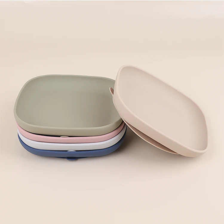 Conjunto de Utensílios de Mesa de Luxo por Atacado Pratos de Sucção de Silicone e Tigelas de Jantar para Alimentação de Bebês Pratos e Utensílios  