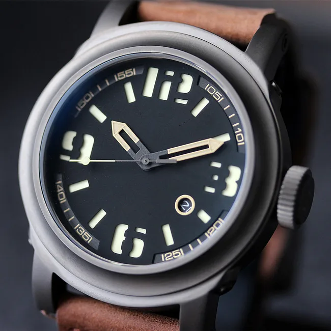 Custom Automatic Watch for Men Blue Super Luminous Dial