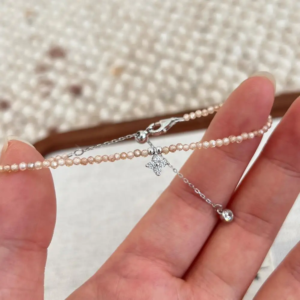 KAKODIY Thin Star Zircon Women's Bracelet 925 Sterling Silver Jewelry Bead Chain Bracelet detail 3