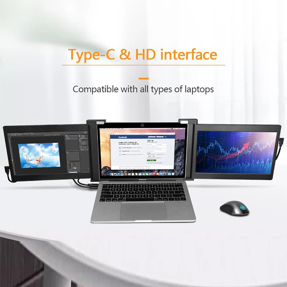 FOPO 13.3インチ トリプルポータブルモニター Amazon.co.jp: FOPO 13.3インチ トリプルポータブルモニター 14