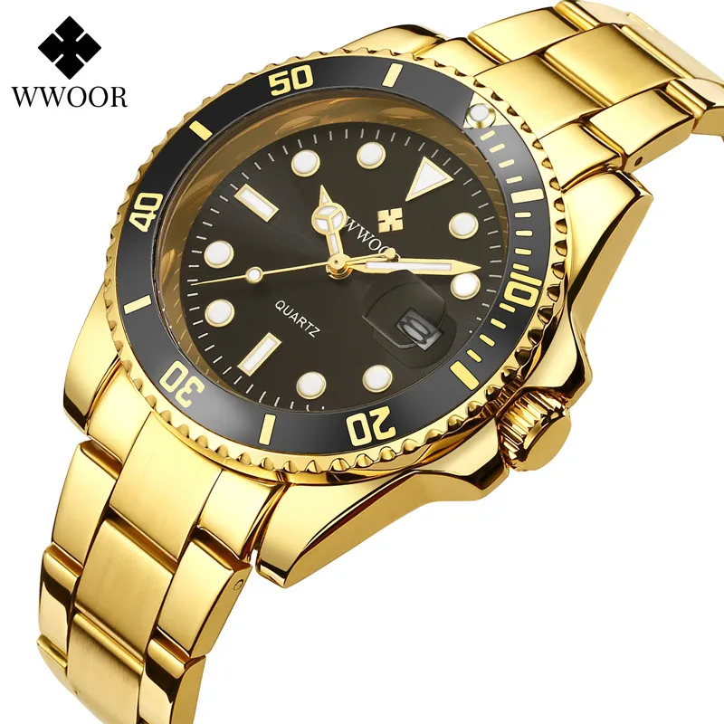 2022 Top Brand WWOOR Men Sports Watches Luxury Waterproof