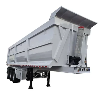 3/4Axle 30CBM35  Semi-Trailer Rear Tipping Dump Trailer with 12R22.5 12R20