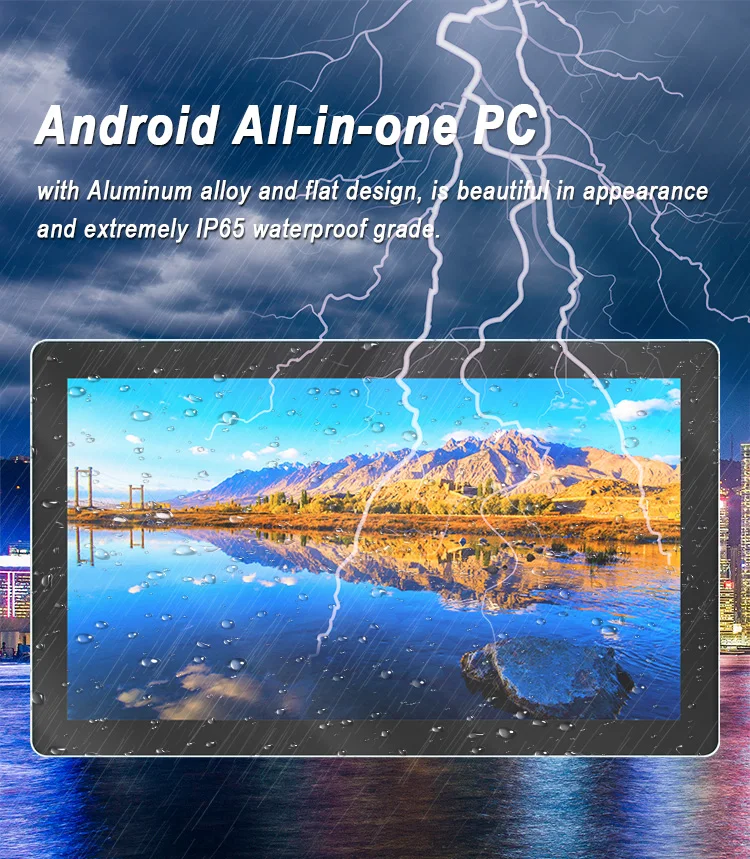 18.5 Inch Industrial Waterproof Panel Pc IPS Lcd Tft Touch Screen Monitor All in One Desktop Tablet Pc
