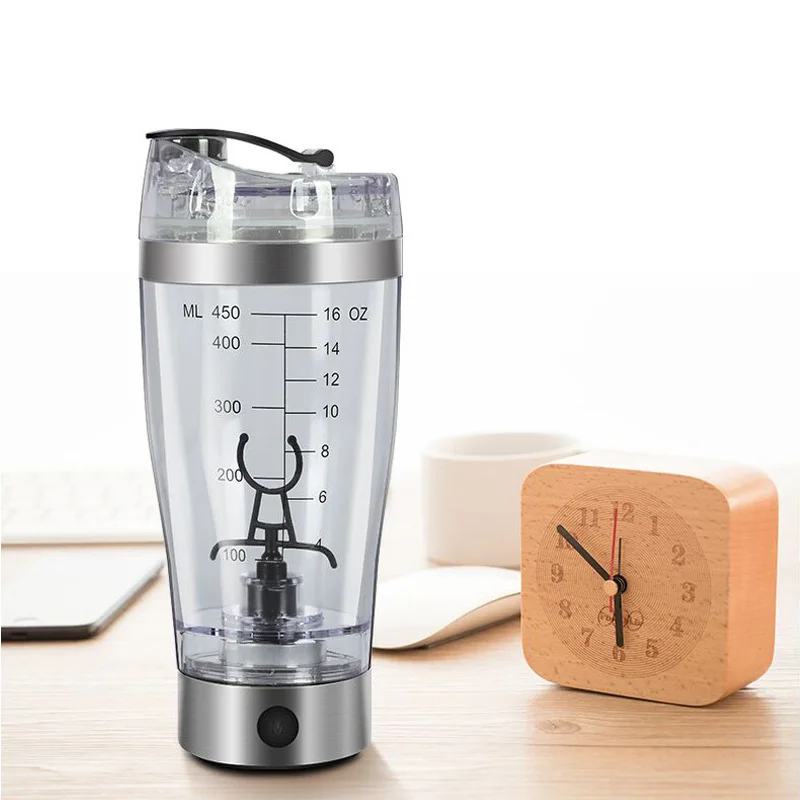 USB Rechargeable Protein Shaker Bottle Electric Mixer Cup Blender