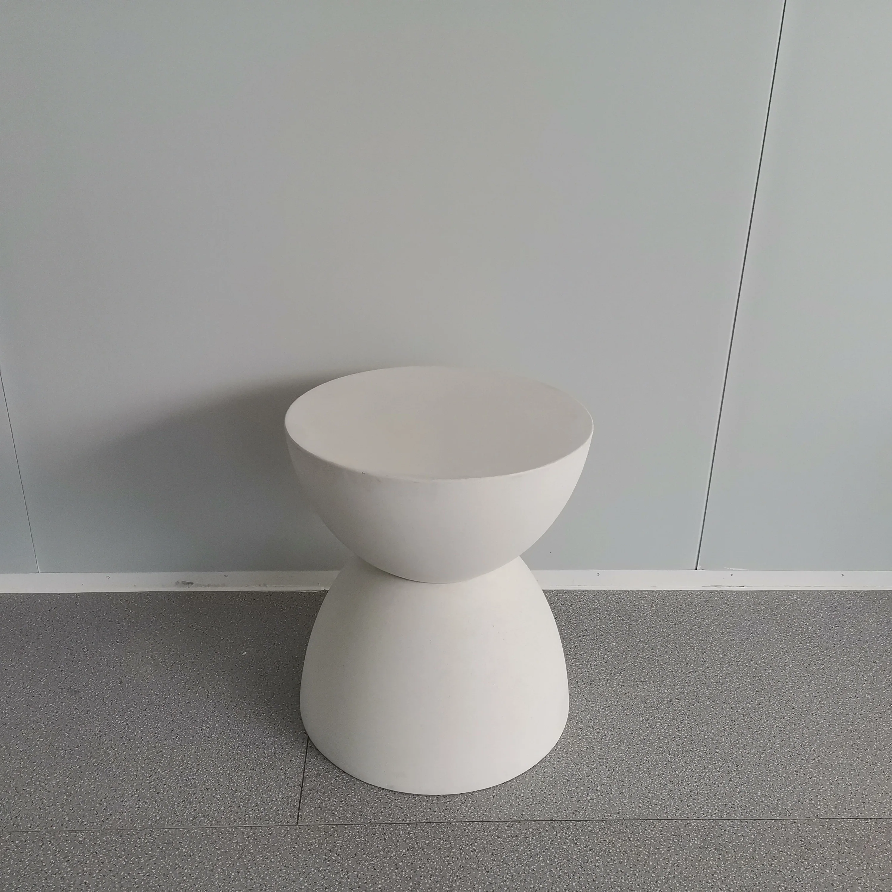 Side Table Modern Coffee Table  White Concrete Furniture Coffee Table
