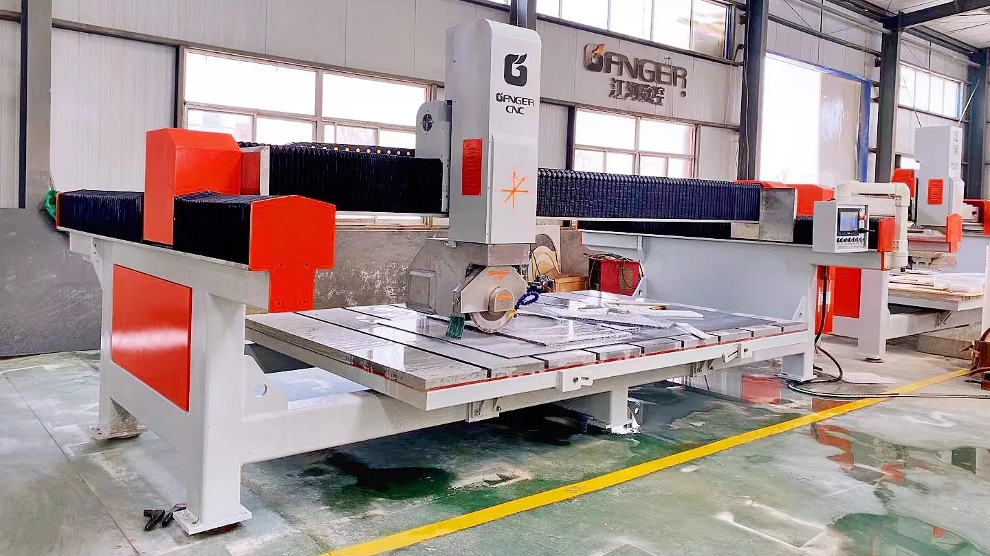 4 Axis Bridge Saw Cutting Machine 45 Degree Miter Cutter For Granite