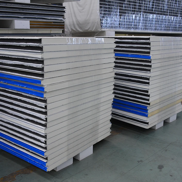 Refrigerator Room Panel Recylcy Fireproof Insulation Pu Poliuretan Cold for Meat Pur / Pir Isopanel