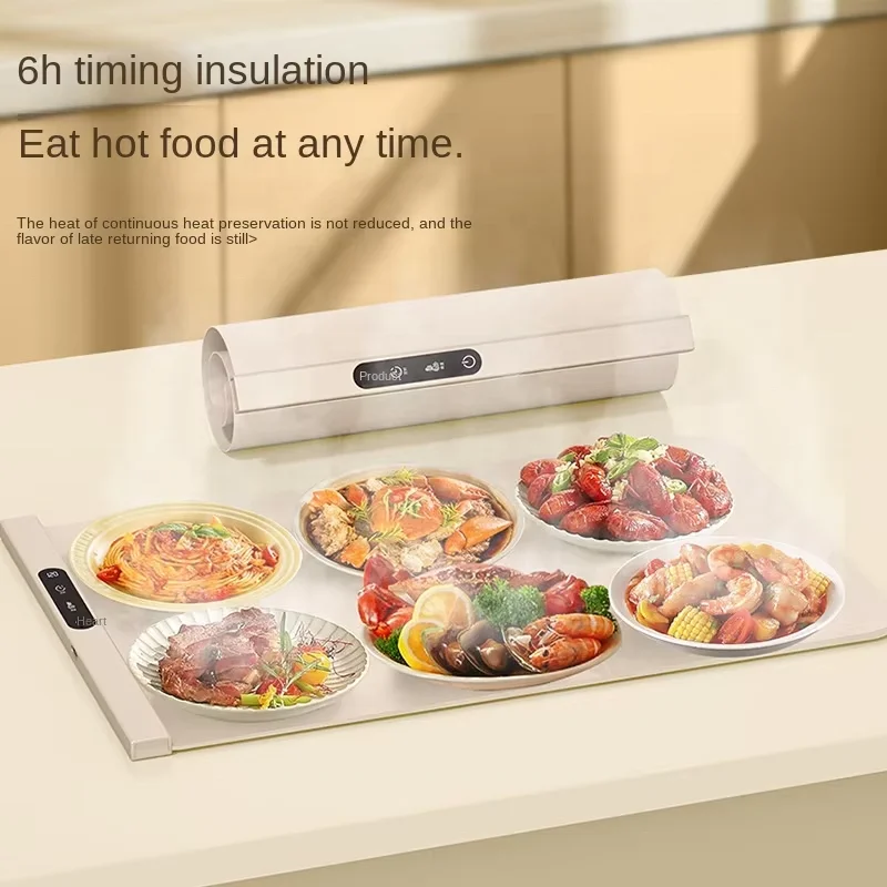 フレキシブル保温フードボード 加熱折りたたみパネル 家庭用ダイニングテーブル 多機能食事ウォーマー 温度調節 4 5