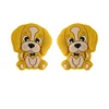 Dog Focal bead Mustard Yellow  SA154