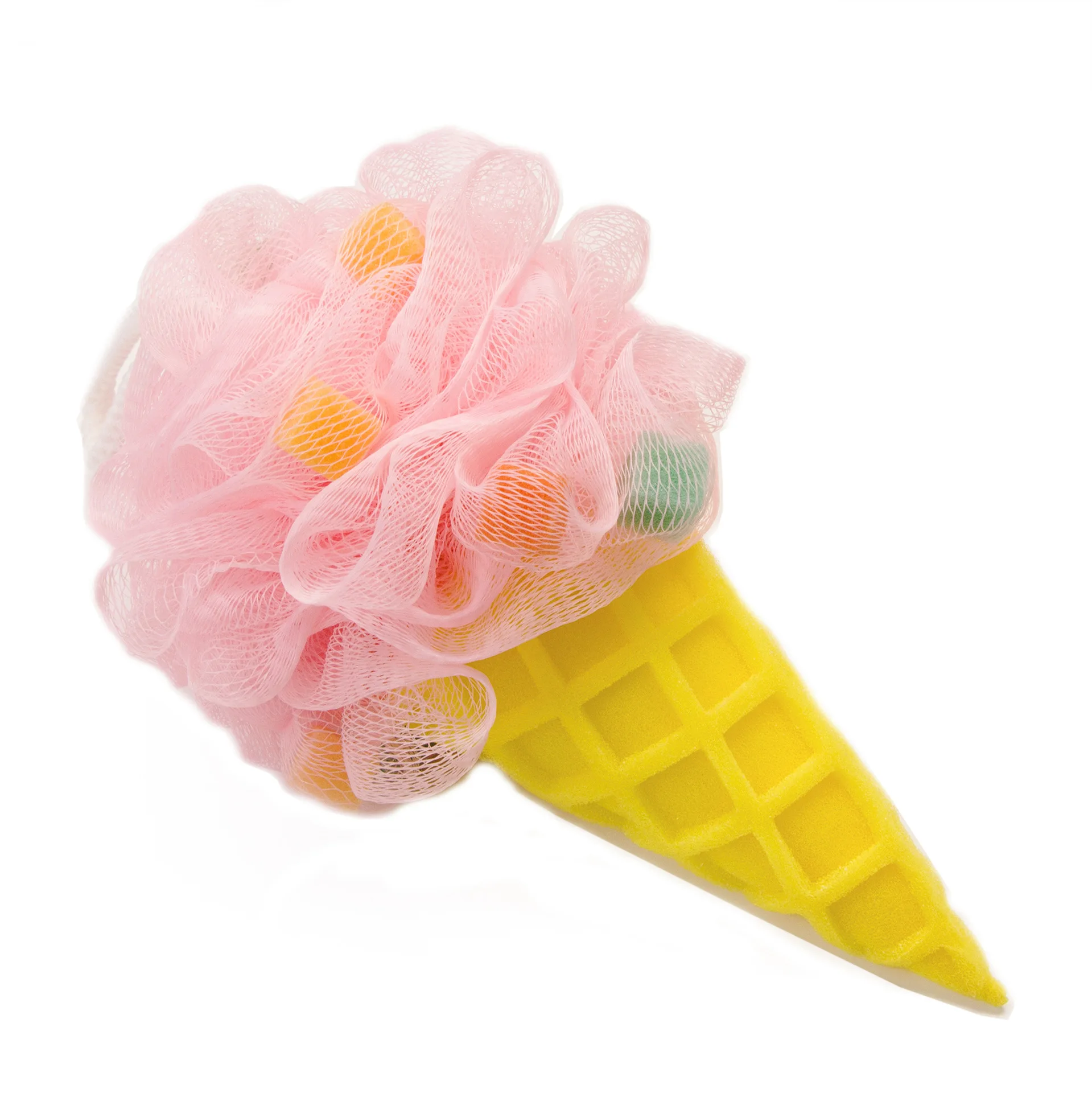 2021 New Ice Cream Shape Deign Special Bath Ball Baby Children Cute Sponge Bathtubs love Washing Ball Flower
