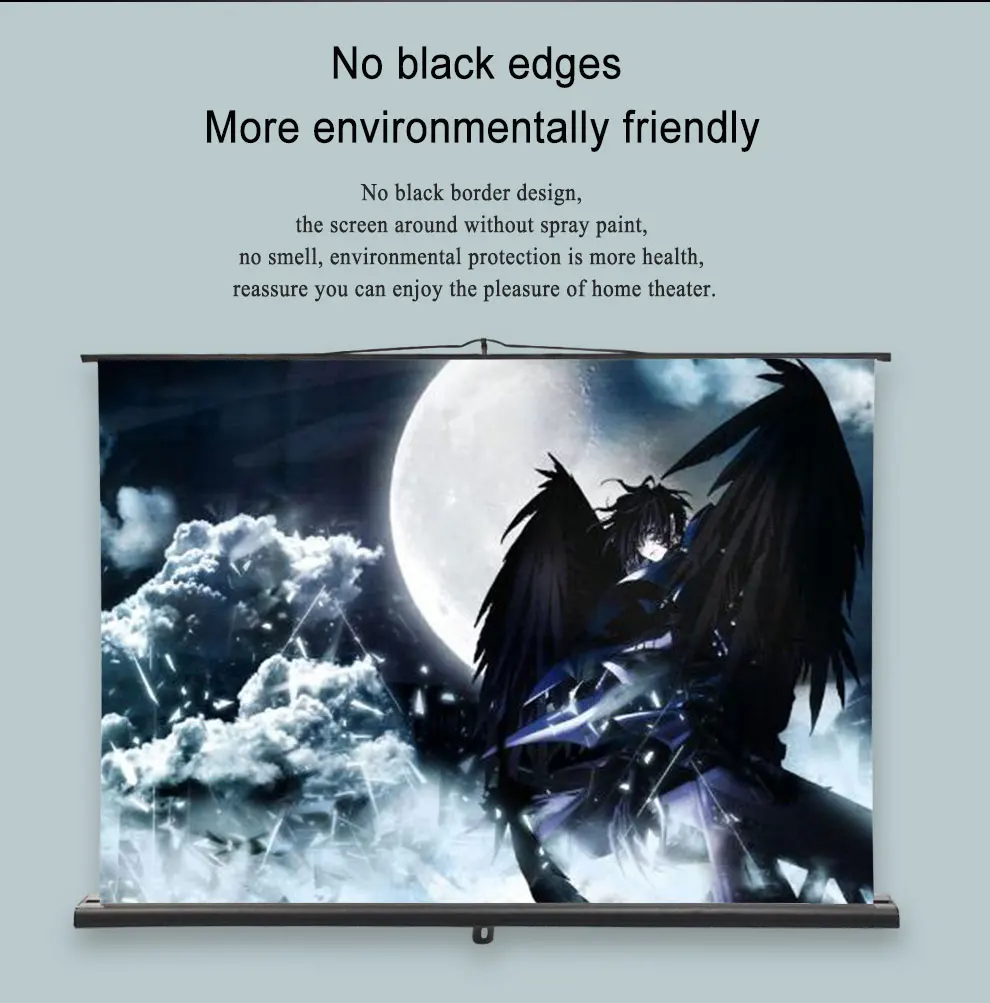 foldable high quality 80 inches thick projector screen for home