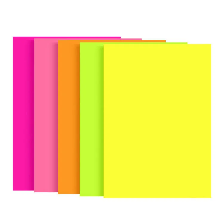 Цветная офсетная бумага цветная флуоресцентная бумажная A4 размер письма копировальная