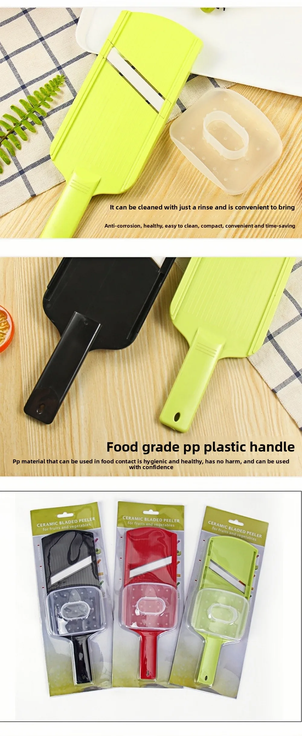 product custom handheld cabbage slicer adjustable stainless steel blade vegetable fruits chopper cutter with hand protector for kitchen-2