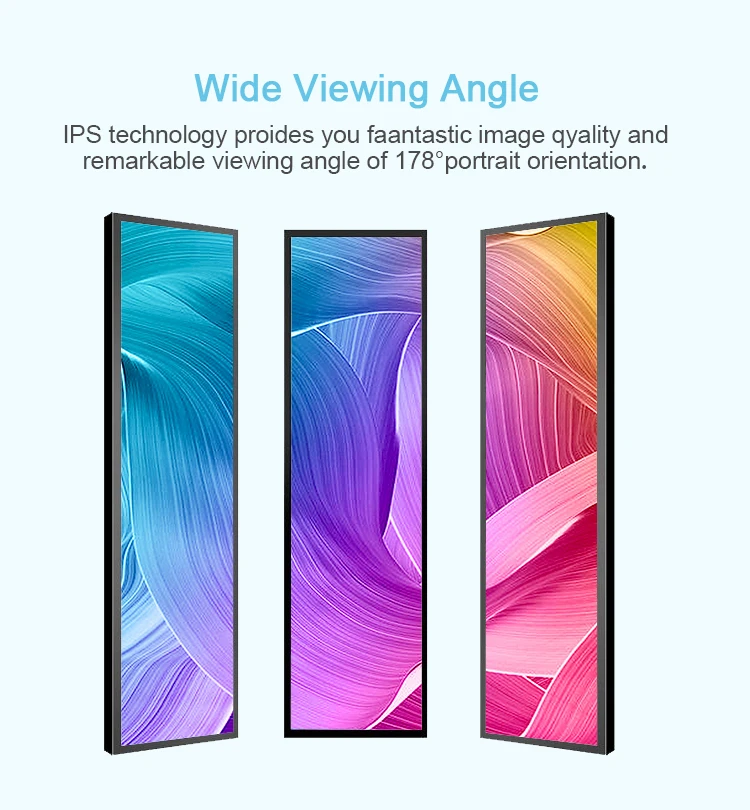 28 Inch Supermarket Ultra Advertising Display Media Lcd Monitors With