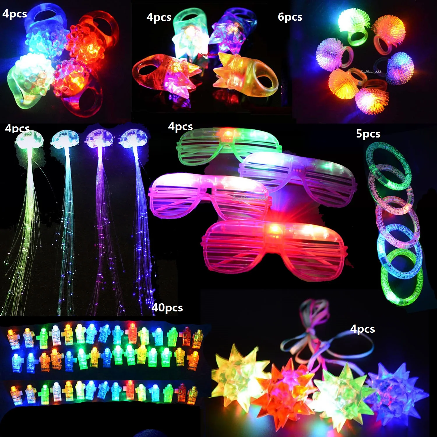 Led Light Up Toys Party Favors Glow Sticks Headband Christmas Birthday ...