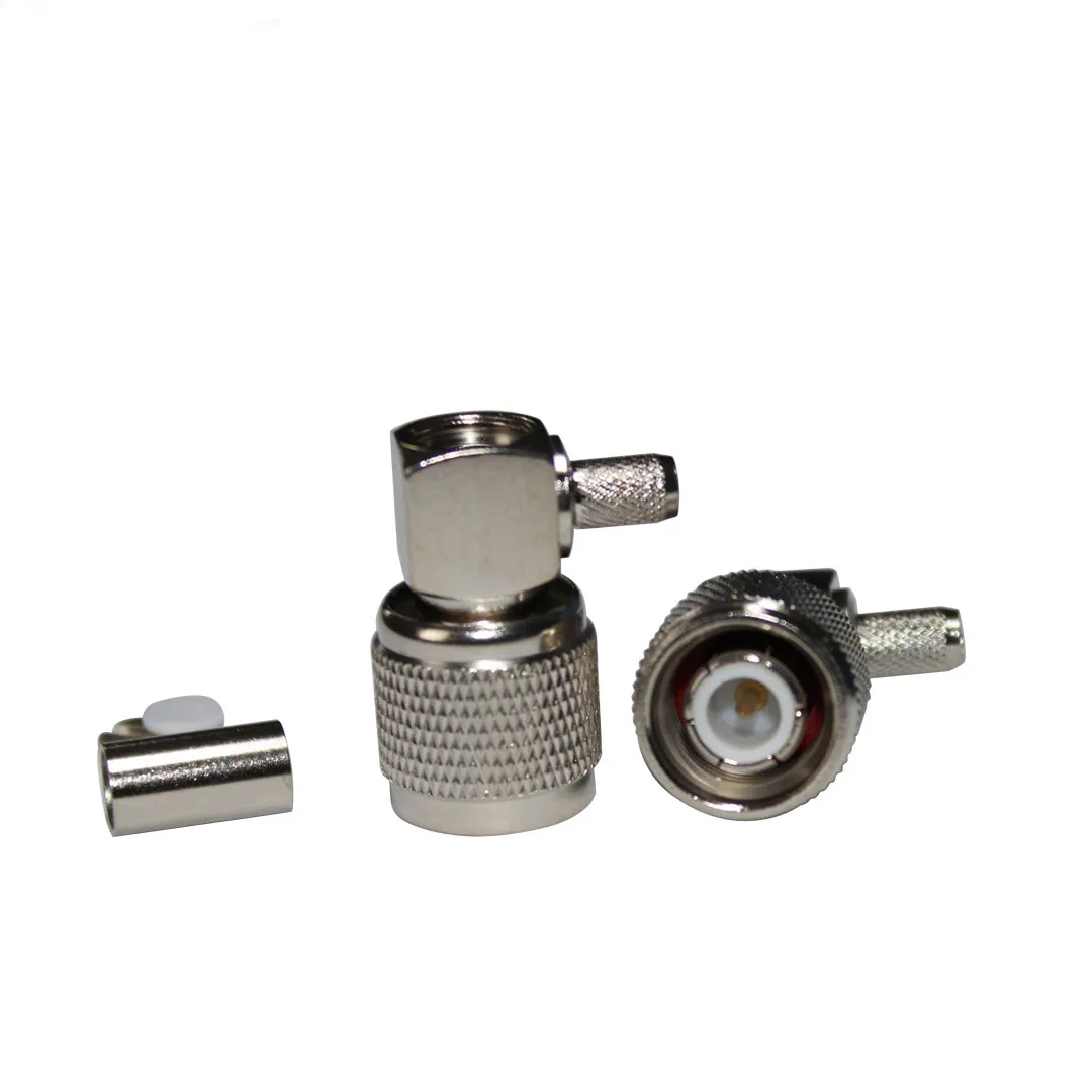 Manufacturer TNC-C-JW3 Connector TNC Male Angle Connector Crimp RG58 RG142 Cable Male TNC Connector