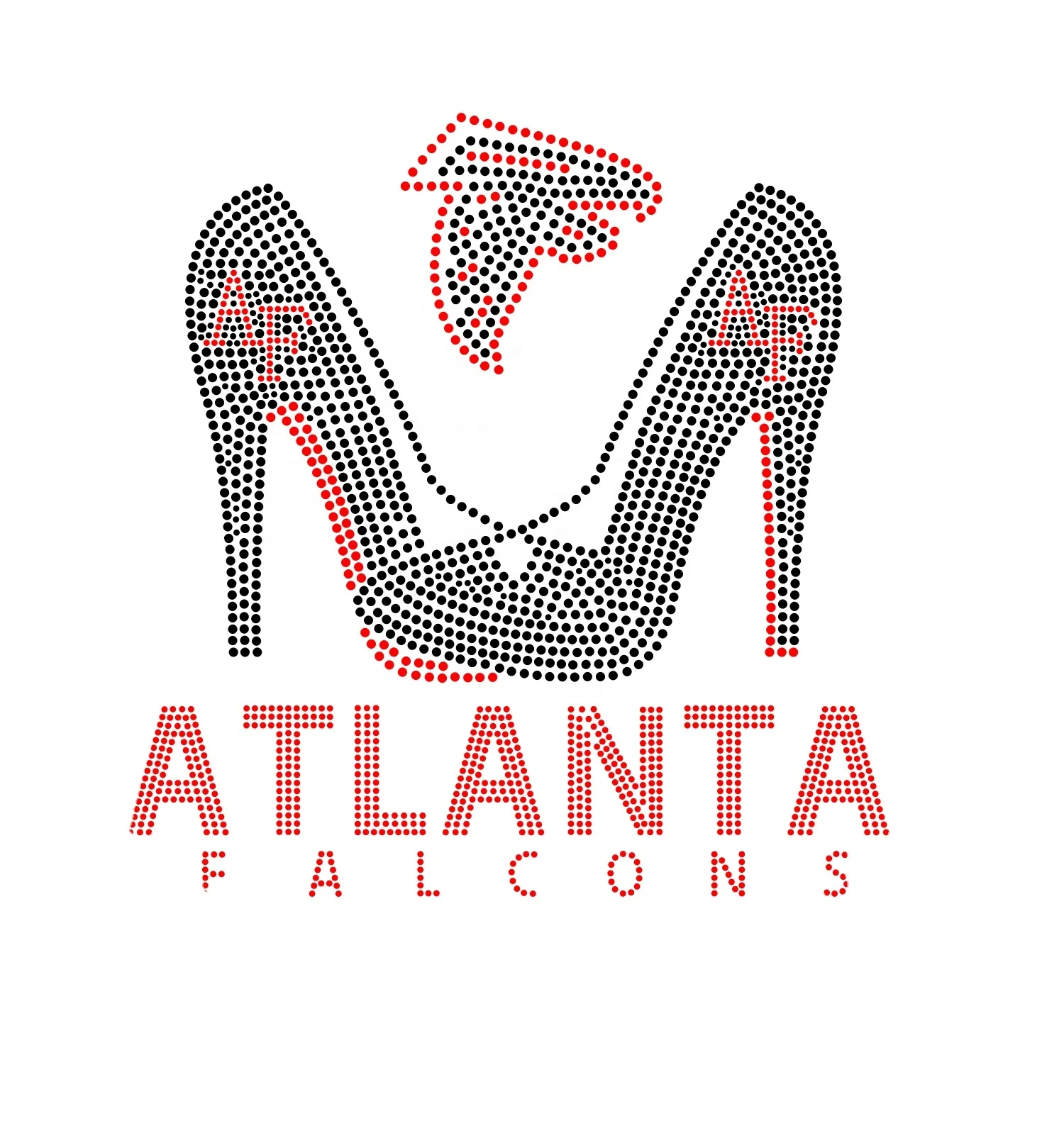 Source wholesale AF Atlanta Falcons shoes rhinestone transfer design iron  on Motif on m.