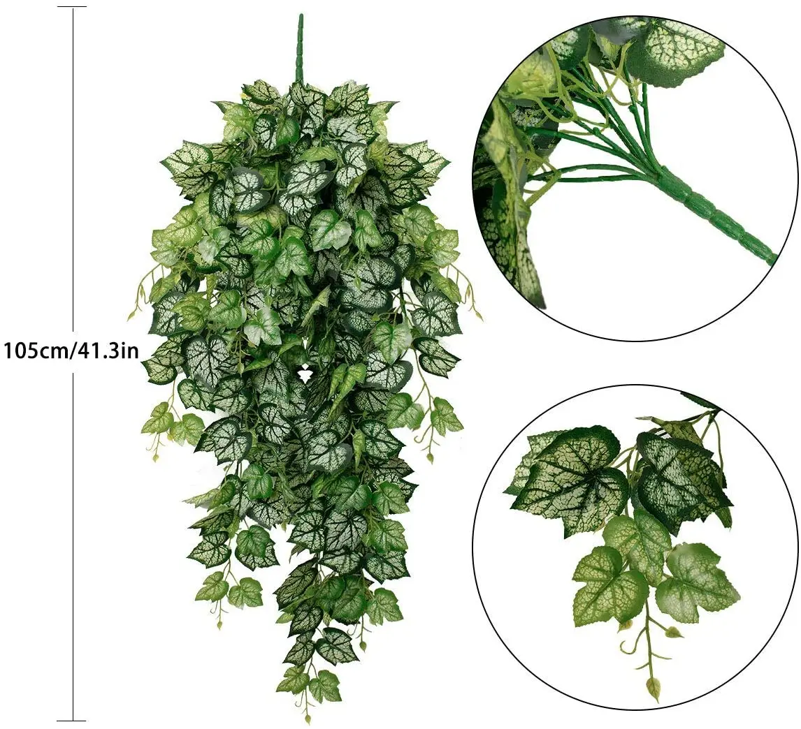 Plantas Colgantes Artificiales De Plástico Falso,Enredadera Verde De Hiedra Para  Exteriores,Hogar,Sala De Estar,Jardín,Pared,Decoración De Boda - Buy Planta  Artificial Vid Colgante De Pared,Navidad Vid Decoración,Artificial Hojas De  Vid Product on ...