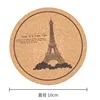 Sous-verre en liège - tour de texte (diamètre 10, épaisseur 0,5 cm)