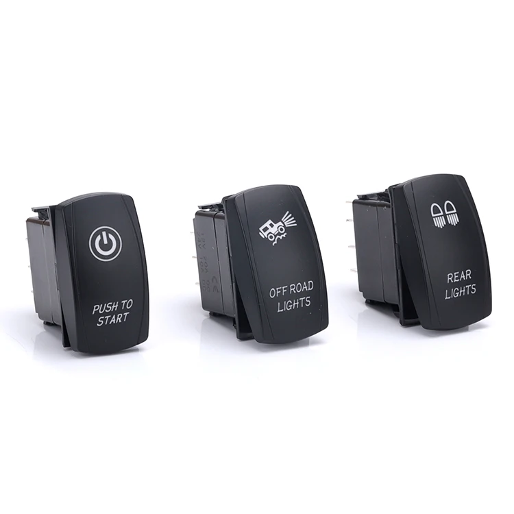Interruttore Auto Stile ARB Interruttore A Bilanciere A LED Blu 5 Pin E 7 Pin ON-OFF-ON - 12V/24V, Per Auto, Barca, Camper, Luci Accessorie, Stile ARB Interruttore A Bilanciere LED Blu