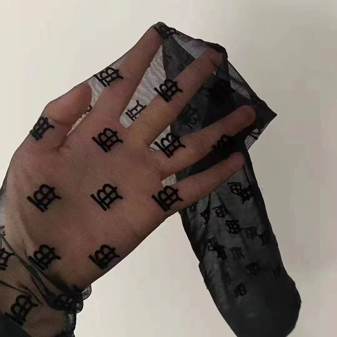Колготки из флока gg, черные колготки с логотипом и логотипом