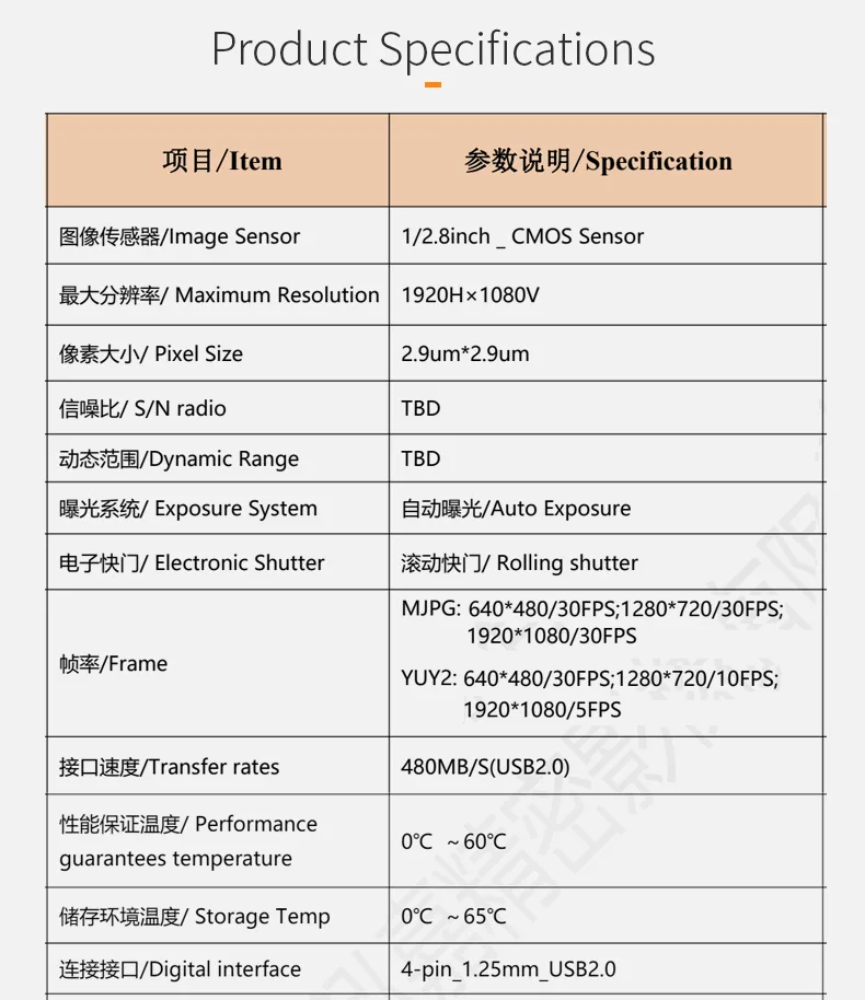 DGZX 2MP HD 1080P USB Camera Module插图2