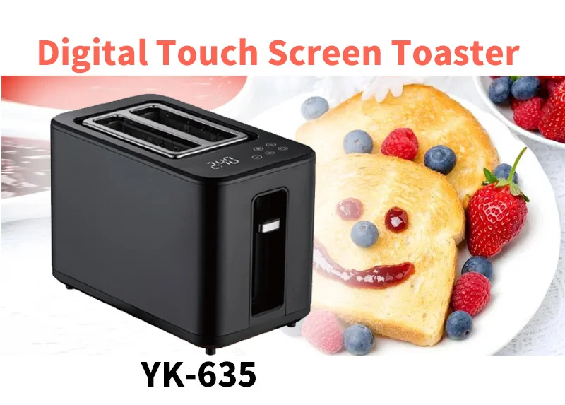 New 2 Slice Bun Bread Smart Toaster With Touch Screen Led Display