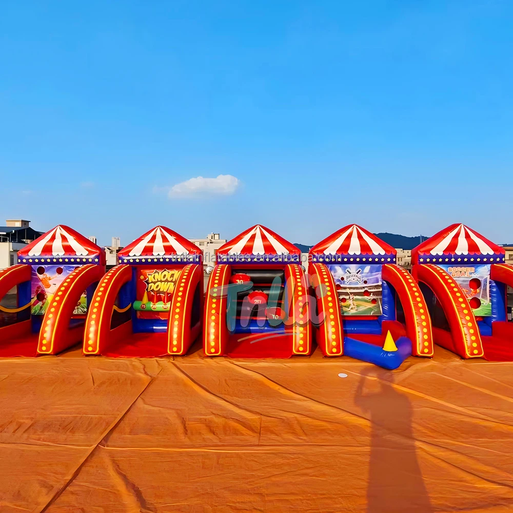 Interactive Pvc Inflatable 4-in-1 PVC Inflatable Sport Playground Popular Interactive Games Fun ...