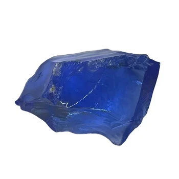 Laboratory synthetic sapphire blue glass crystal jewelry production raw materials