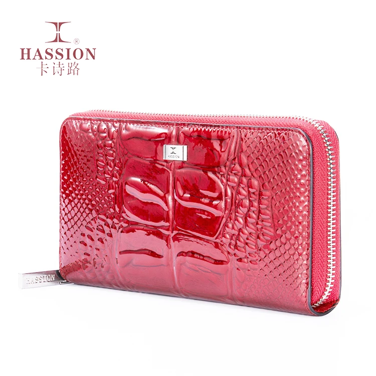 long leather purse