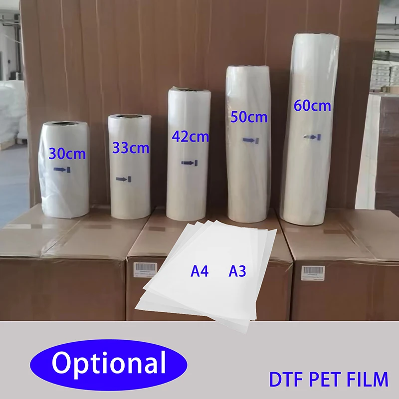 Hot Sale High Temperature Heat Transfer PET Film Dtf Film Roll 30cm Double Printing Multicolor Flatbed Textiles