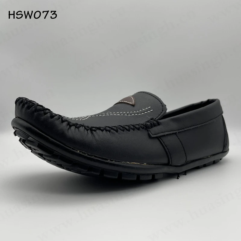 LXG,factory Cheap Price Heads up Style Leather Lazy Shoes Easy Wear Anti-slip Rubber Outsole Walking Boat Shoes HSW073