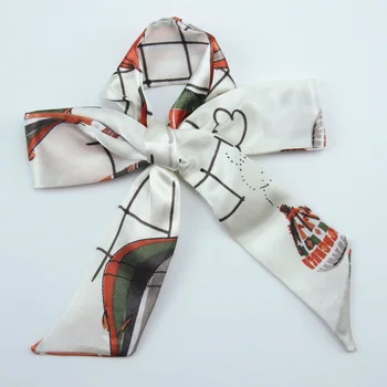 2025 Multi-Functional Skin-Friendly Summer Imitation Silk Scarves Ribbon 90*4Cm Adult Polyester Designer Gift Application