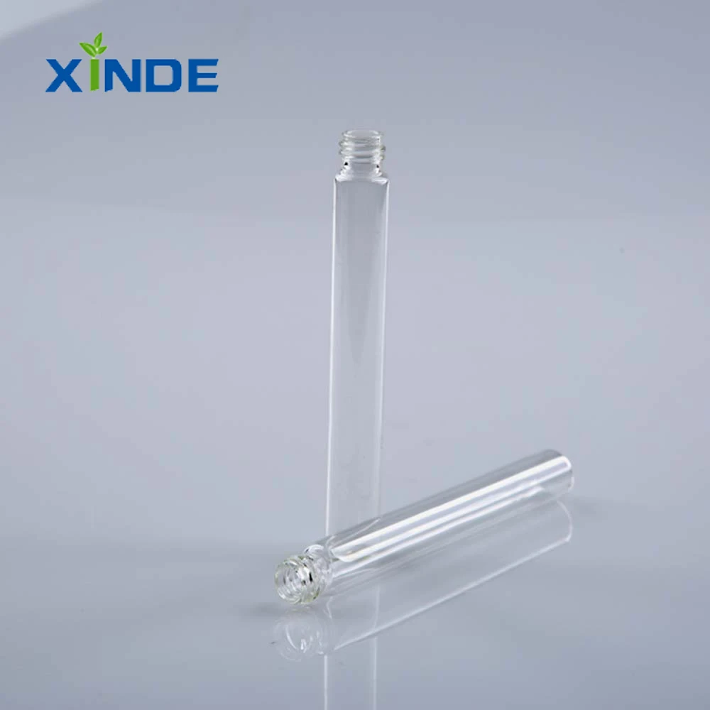 High Quality Transparent Borosilicate Glass Tubes 100pcs MOQ with Rubber Stopper for Laboratory Infusion and Eye Drop Use